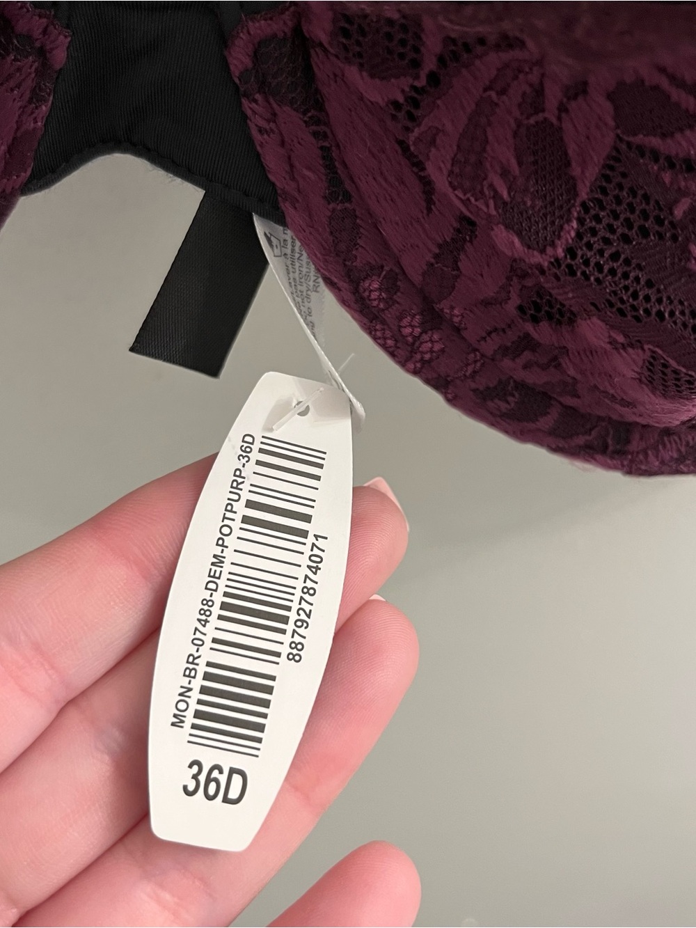 NWT Adore Me Lace Detail Bra Size 36D - Picture 3 of 5